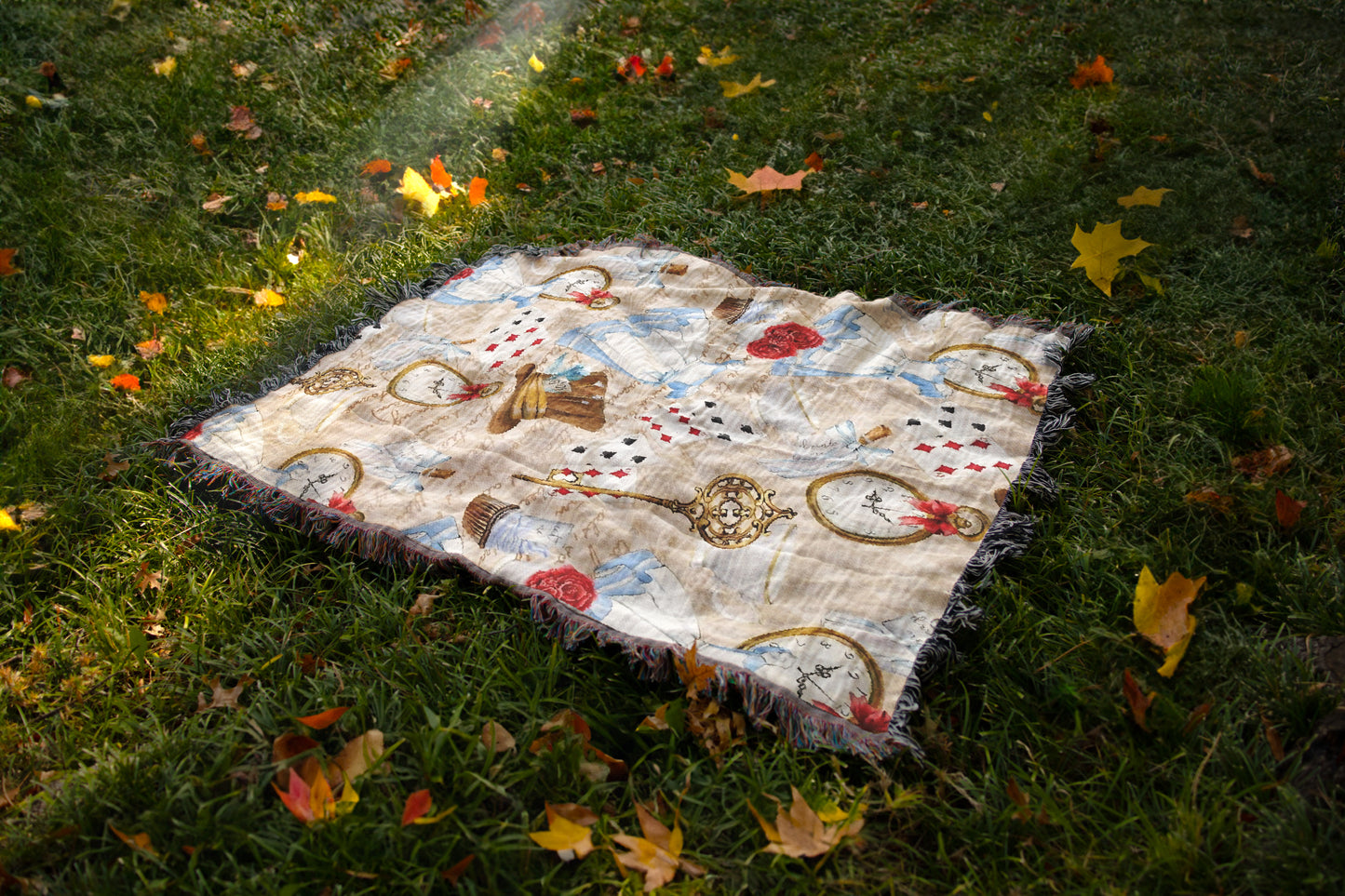 Alice in Wonderland Woven Throw Blanket