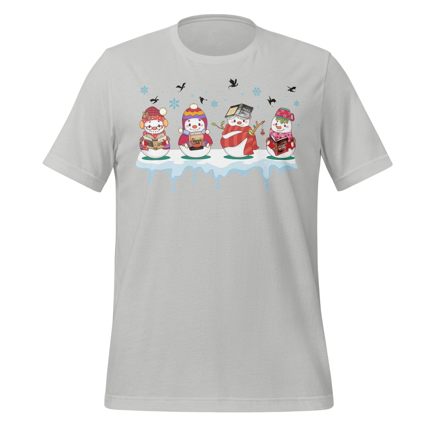 Festive Snowman Family with Birds Graphic Tee