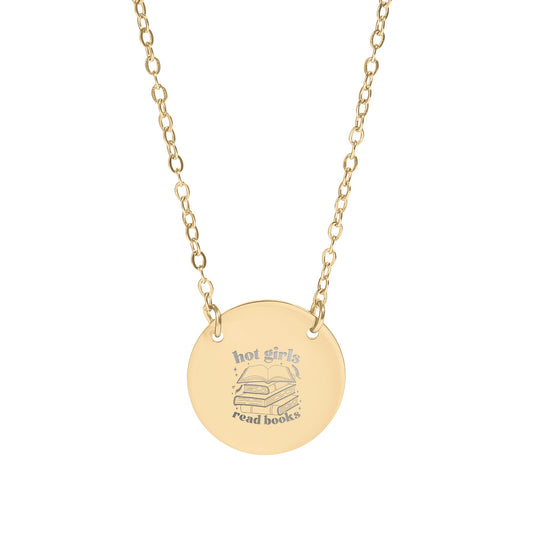 Hot Girls Read Books Engraved Necklace Product