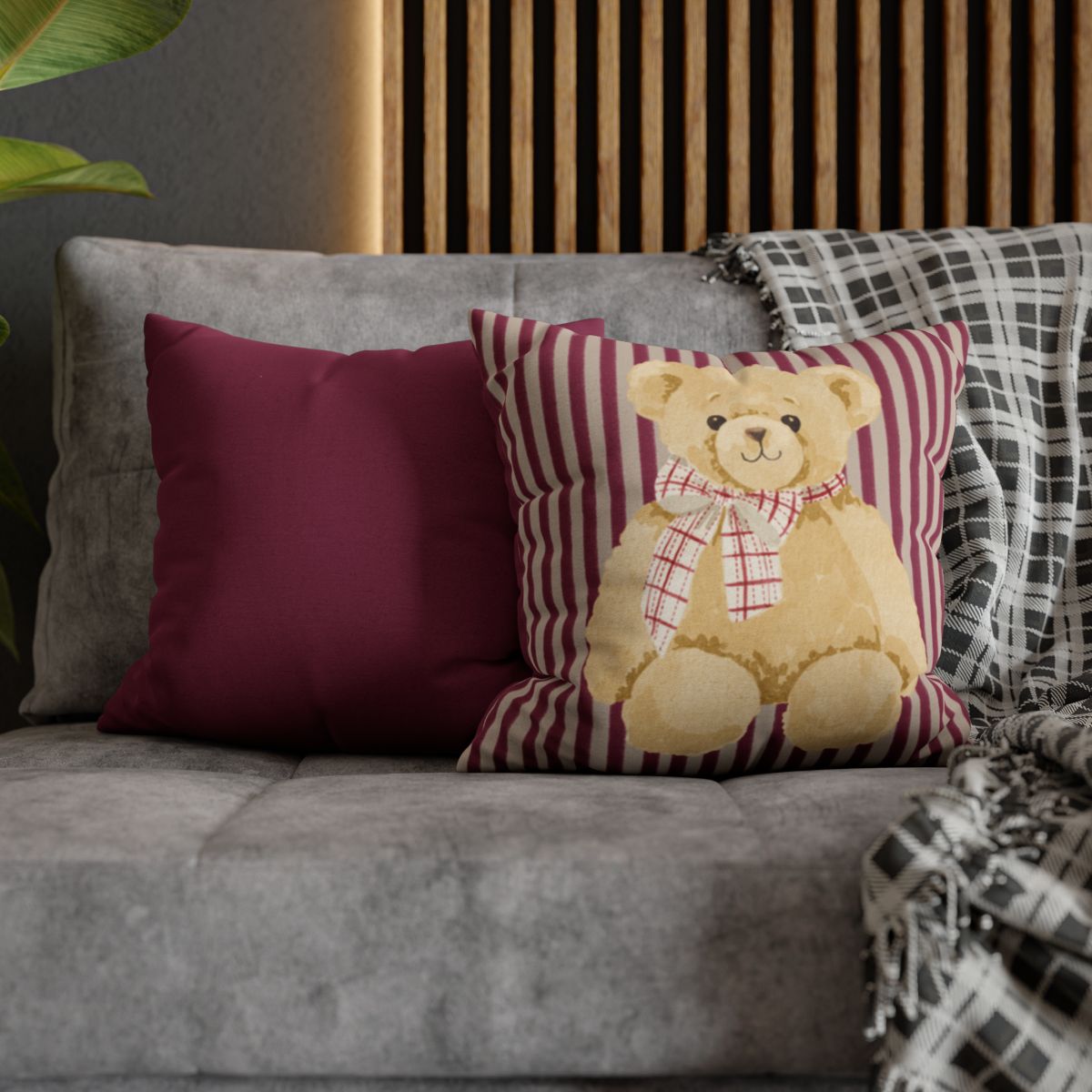 Cute Bear Design Throw Pillow for Cozy Home Decor