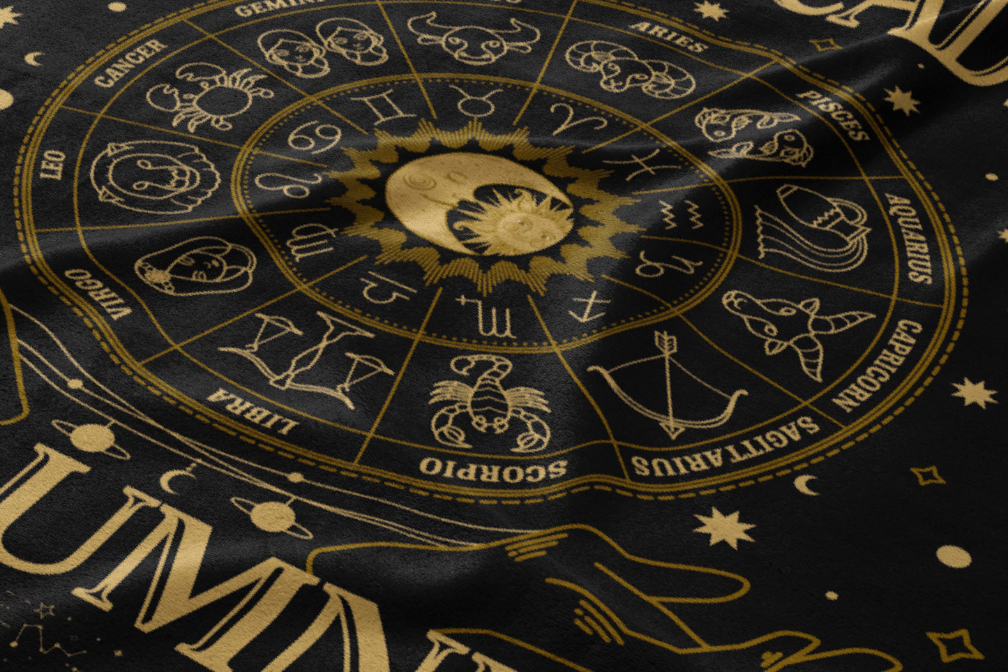 Zodiac Sign Star Chart Black and Gold product