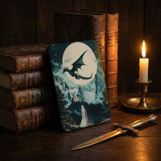 Fantasy Principe Dragon Moon Woman Mountains product type