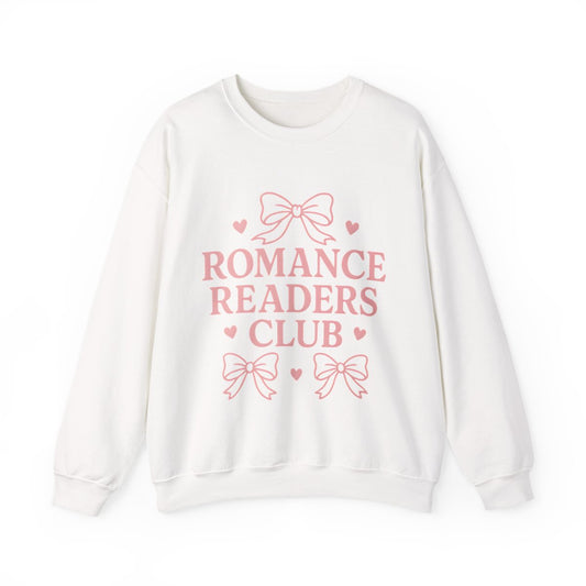 Romance Readers Club Design with Bows and Hearts Sweatshirt - MagicMerchEmporium