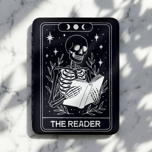 The Reader Skeleton Book Moon Stars Celestial product type