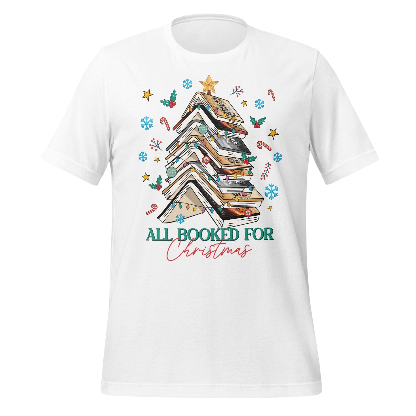 All Booked For Christmas graphic tee