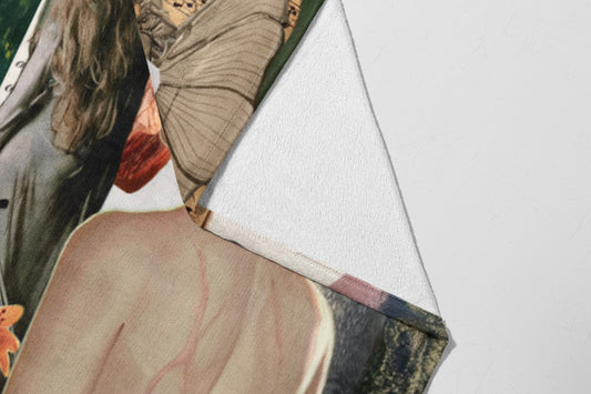 Vintage Style Tapestry with Historical Scene Decor