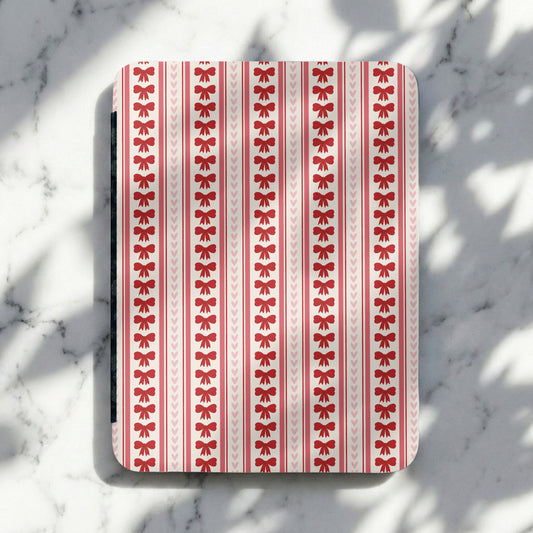 Red Bow and Stripe Pattern Decorative Accessory