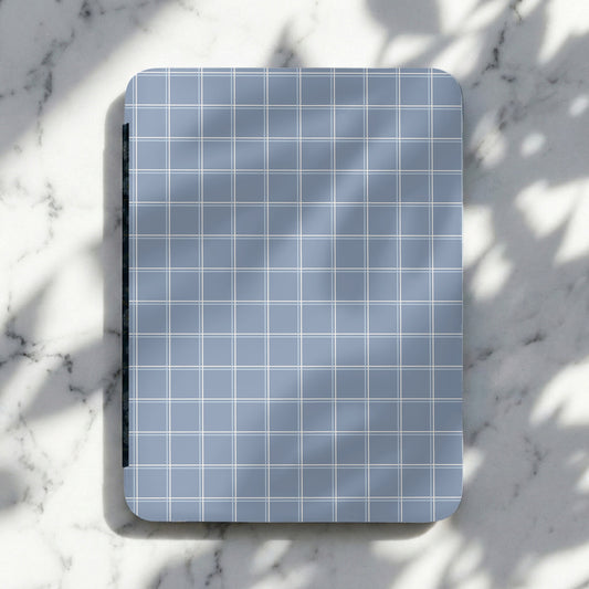 Blue Grid Patterned Hardcover Notebook Product