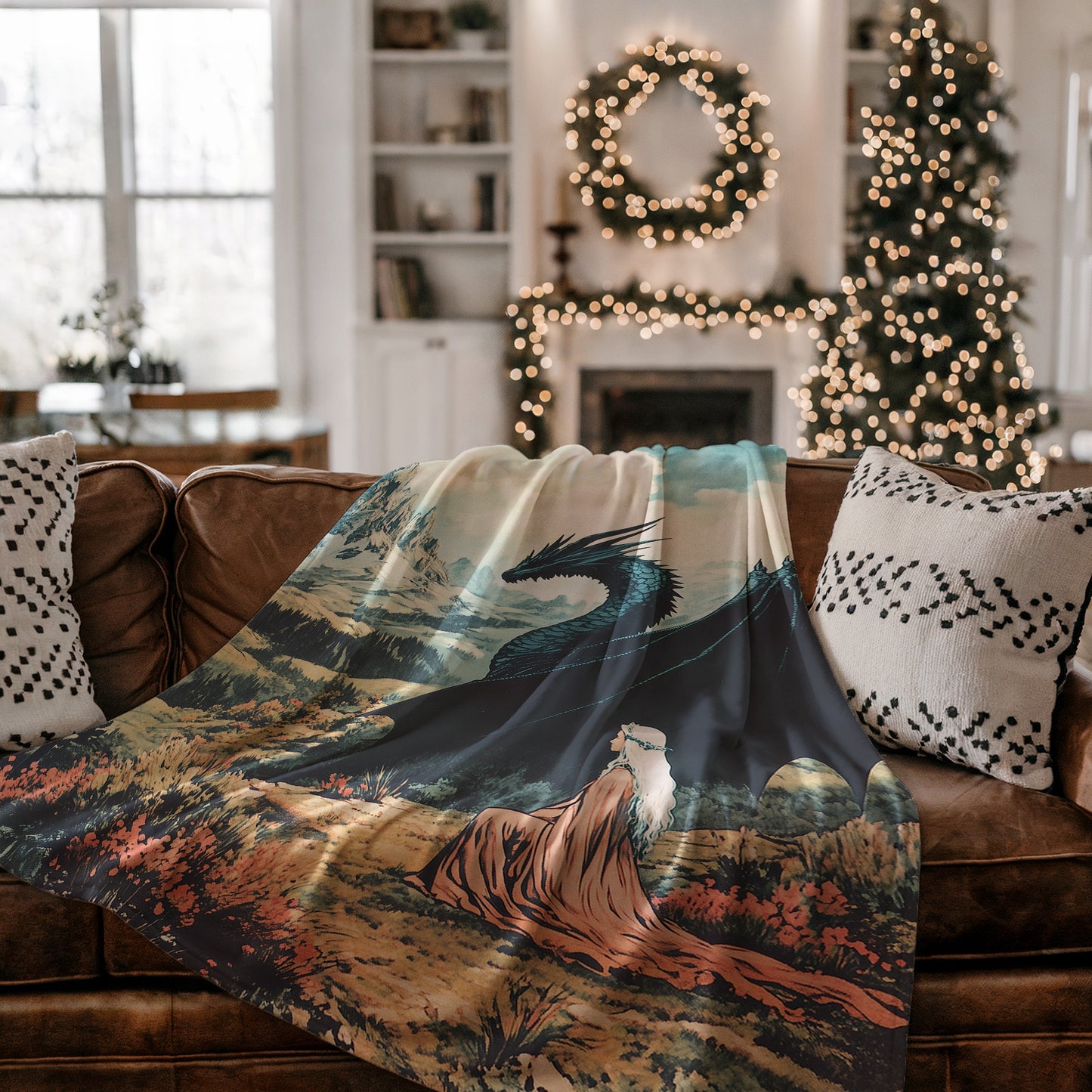 Enchanting Dragon Art Cozy Blanket for Your Home Decor