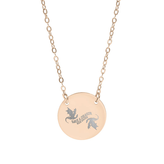Save a Dragon Engraved Necklace Product