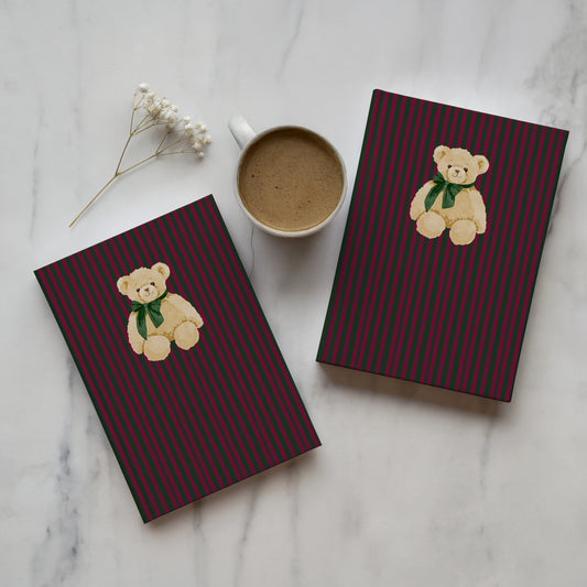 Cute Teddy Bear Illustrated Notebook Set