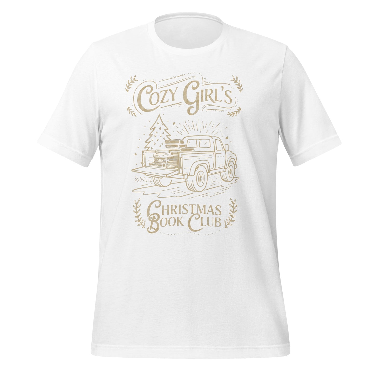 Cozy Girl's Christmas Book Club Shirt Printed Tee