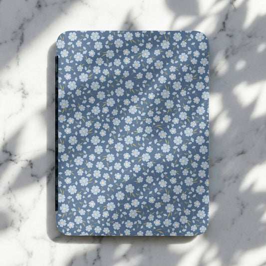 Elegant Blue Floral Pattern Device Cover