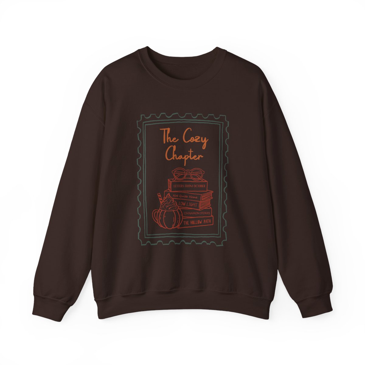 The Cozy Chapter Sweatshirt with Autumn Theme Design