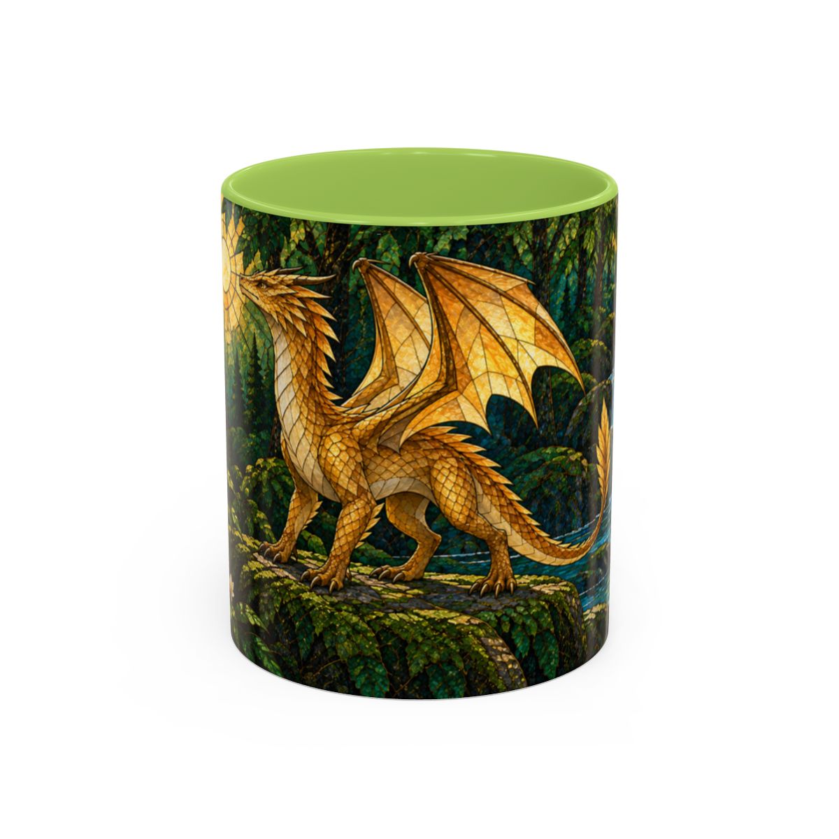 Light Green mug, front