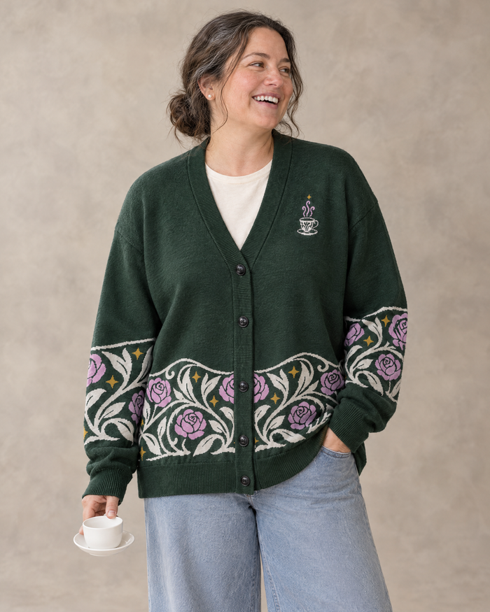 The Suriel Tarot Knitted Cardigan, oversized fit, studio