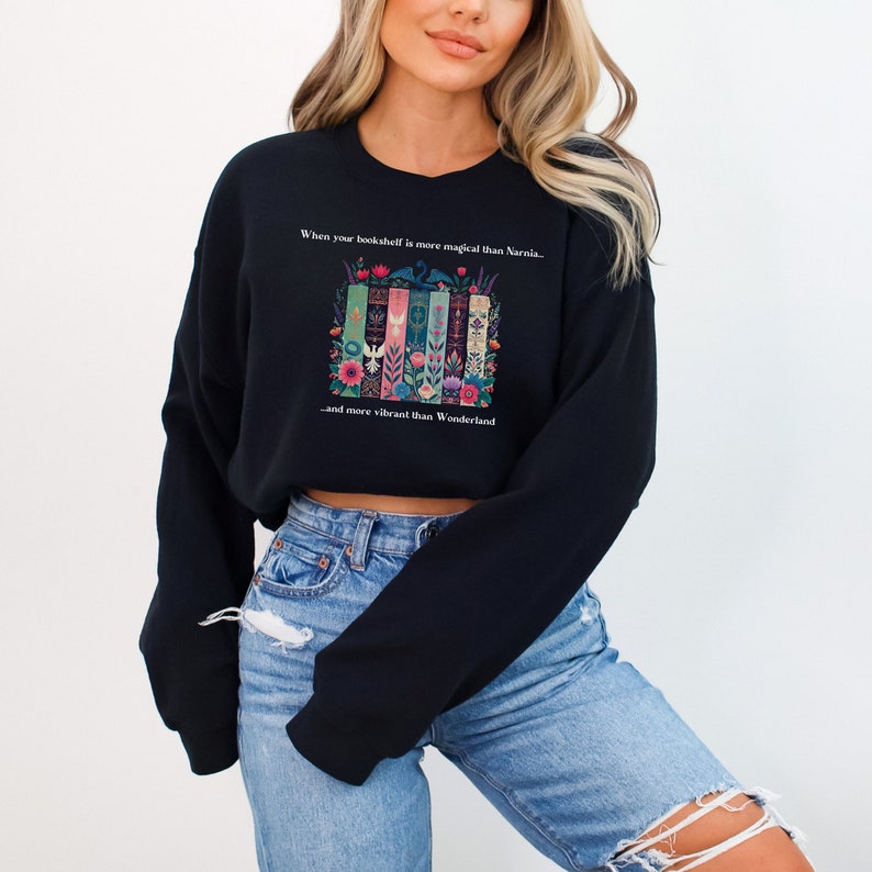 Magical Bookshelf Fantasy Sweatshirt