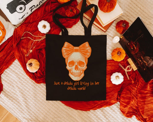 Delulu Girl Halloween Tote Bag - MagicMerchEmporium