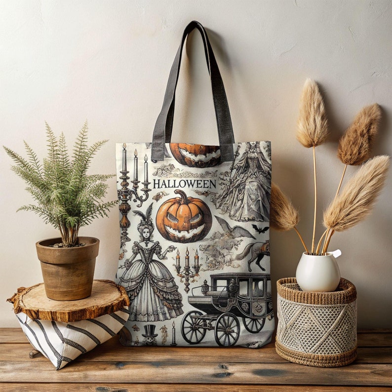 Victorian Halloween Gothic Tote Bag - MagicMerchEmporium