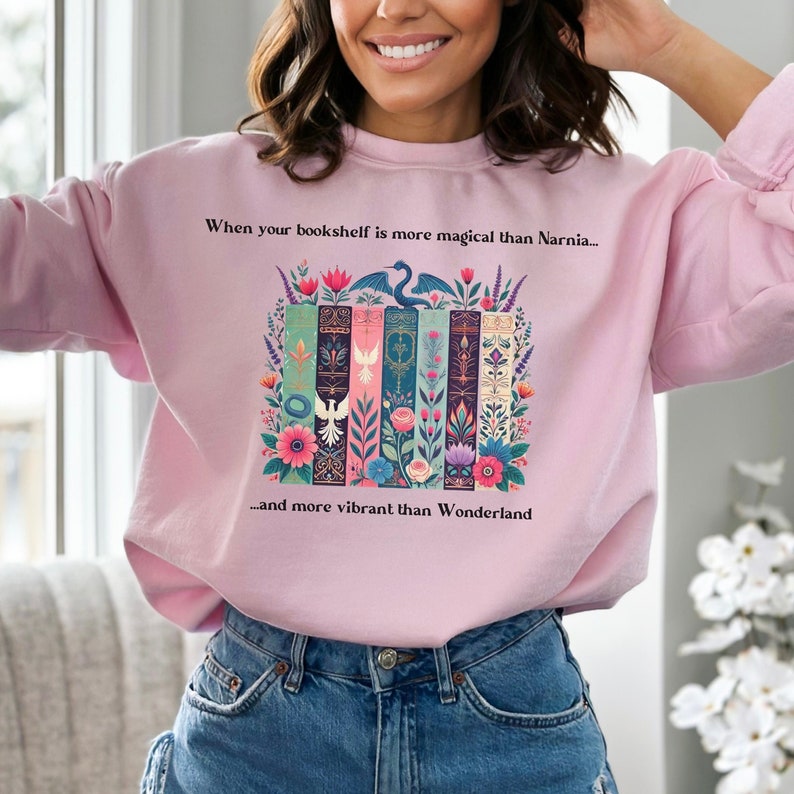 Magical Bookshelf Fantasy Sweatshirt