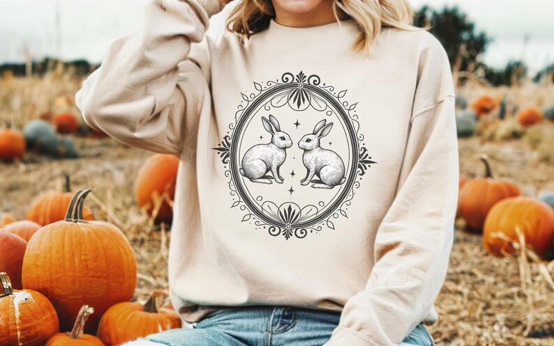 Vintage-Inspired Rabbit Sweatshirt