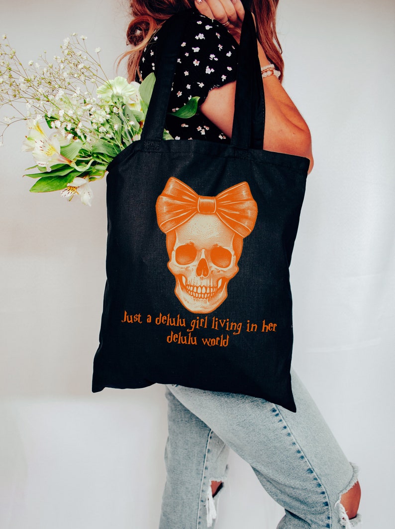 Delulu Girl Halloween Tote Bag - MagicMerchEmporium