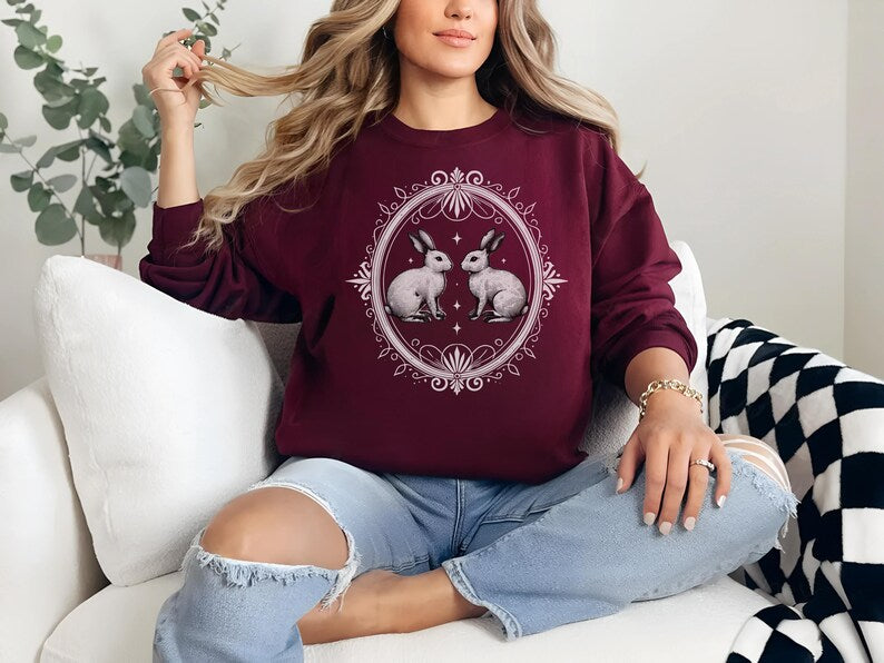Vintage-Inspired Rabbit Sweatshirt