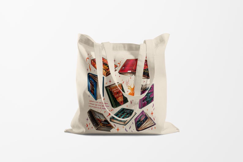 Throne of Glass Book Stack Tote Bag