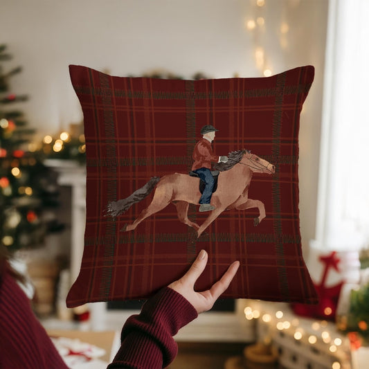 Red Rider And Horse Pillow