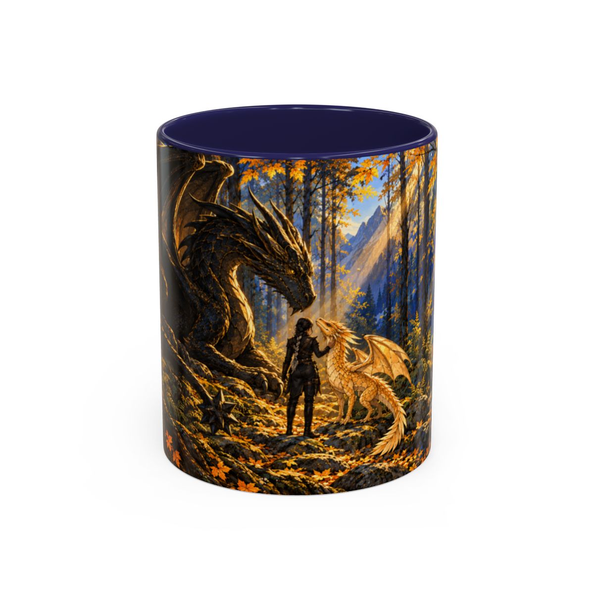 Navy mug, front