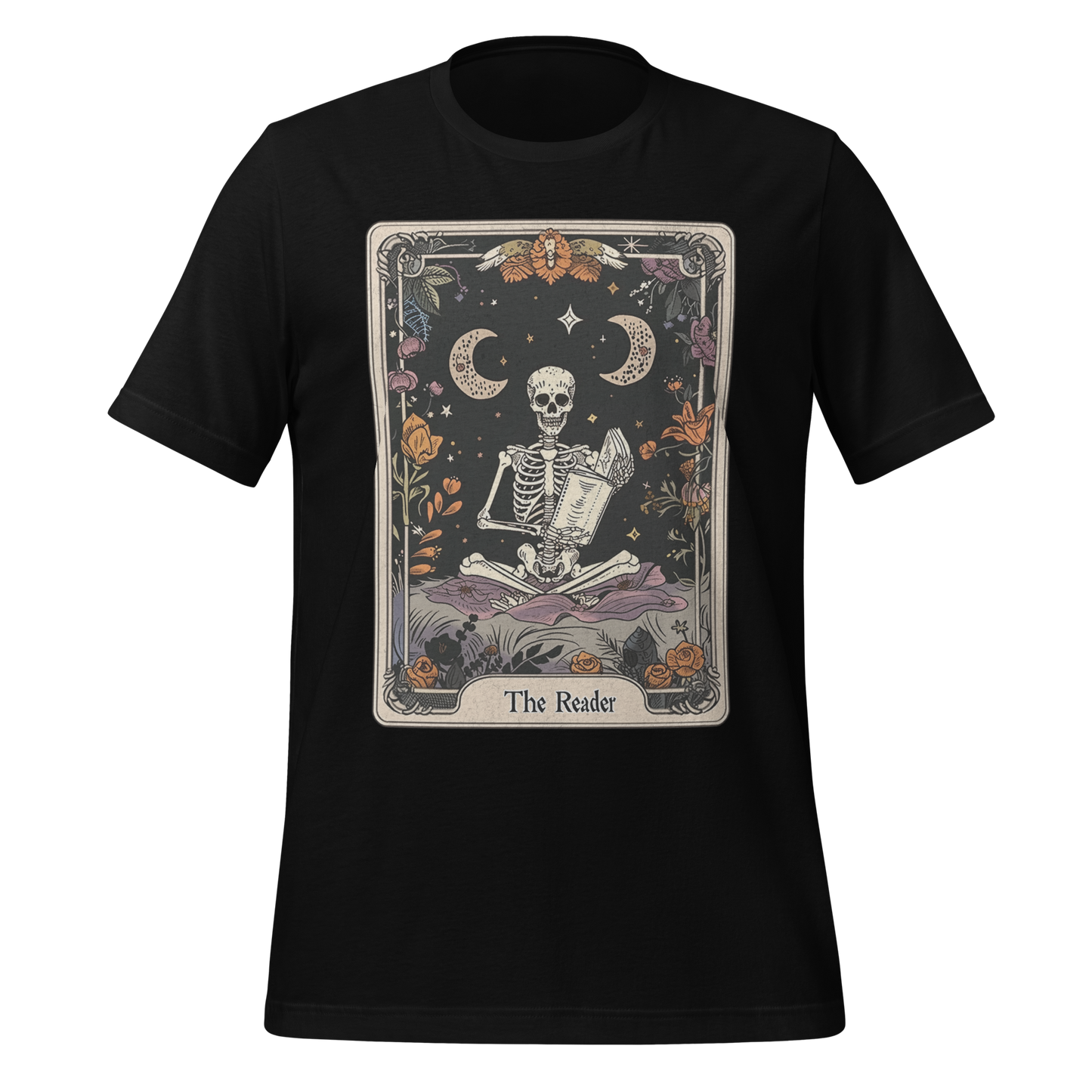 The Reader – Tarot Card Skeleton Tee