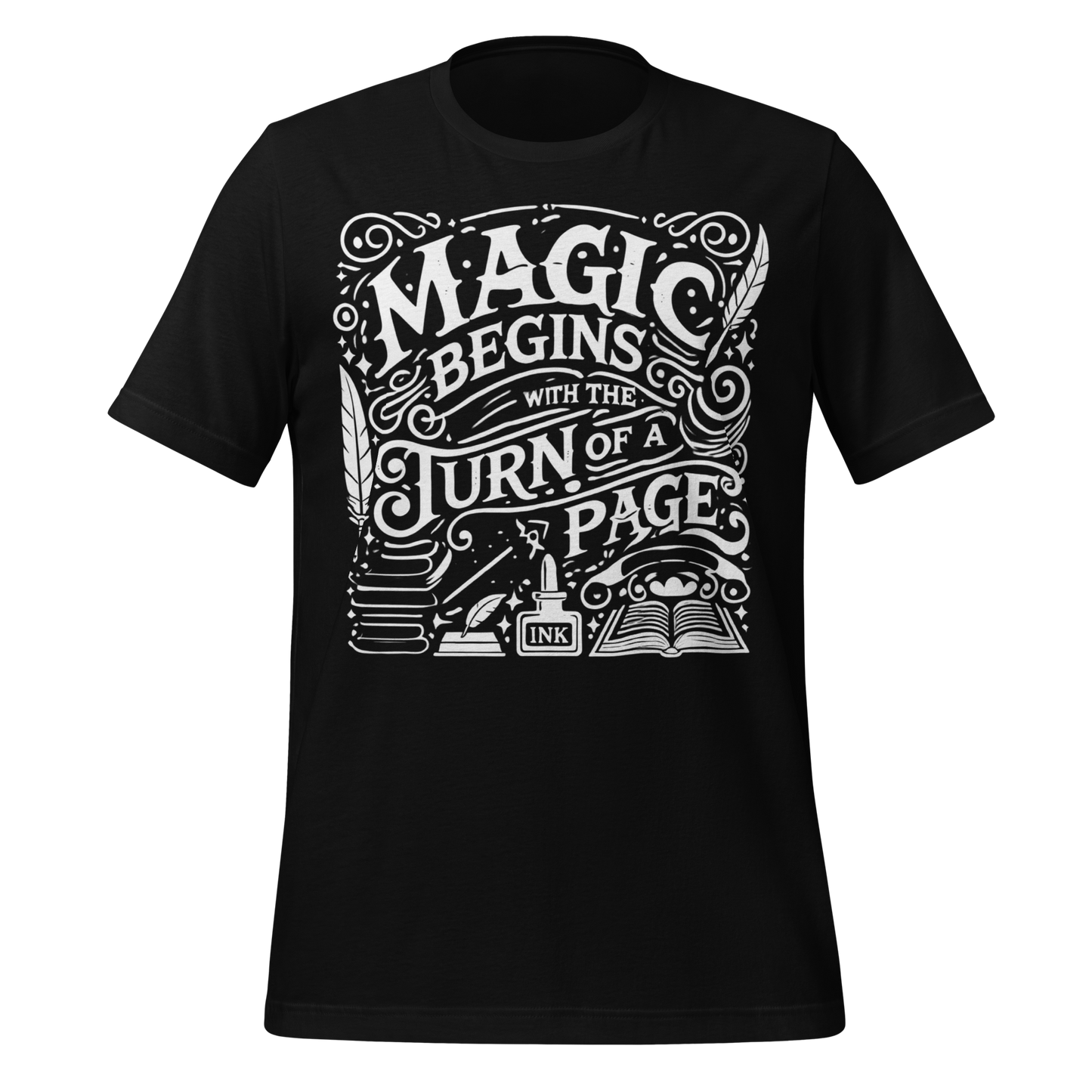 "Magic Begins with the Turn of a Page" Tee - MagicMerchEmporium