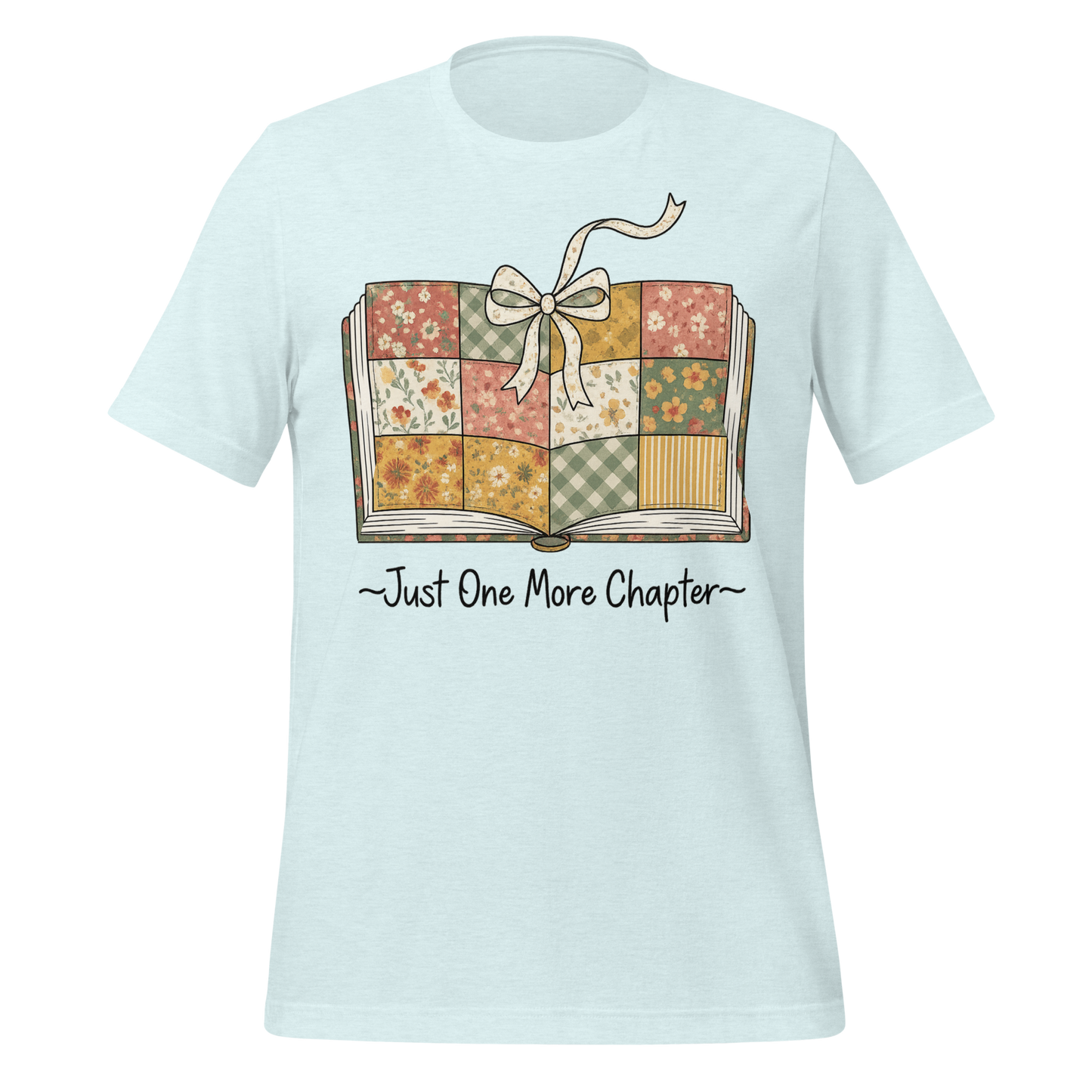 Just One More Chapter Book with Bow Design Tee