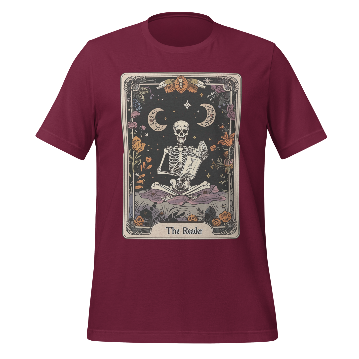 The Reader – Tarot Card Skeleton Tee