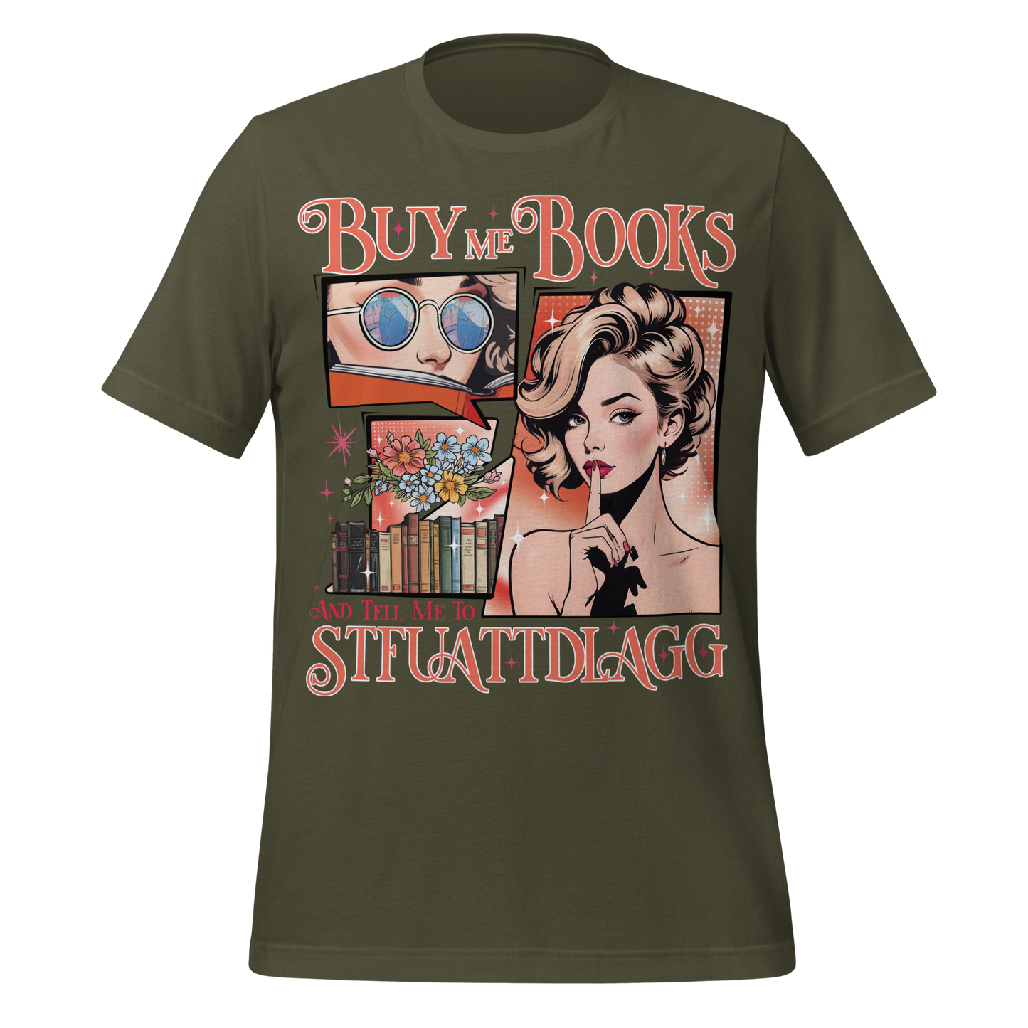 Buy Me Books & Shut Me Up Tee - MagicMerchEmporium