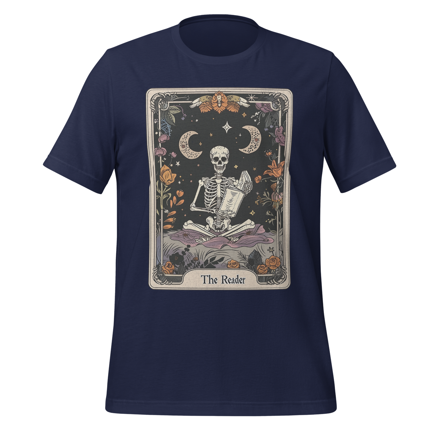 The Reader – Tarot Card Skeleton Tee