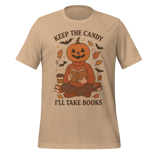 Pumpkin Book Lover Halloween Tee
