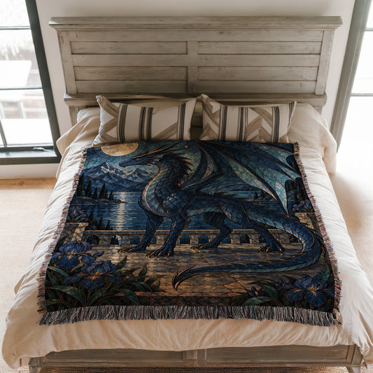 Sgaeyl Woven Throw Blanket on a bed