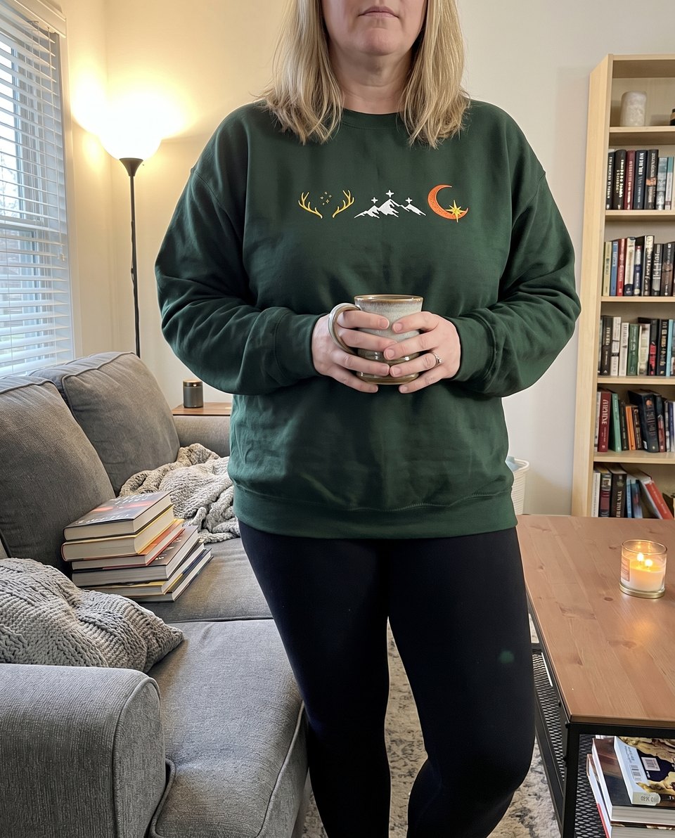 Gildan 18000 worn in size 2XL