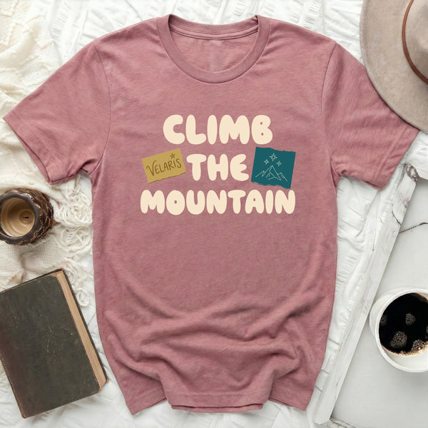 Velaris Retro Sticker Tee in Heather Mauve