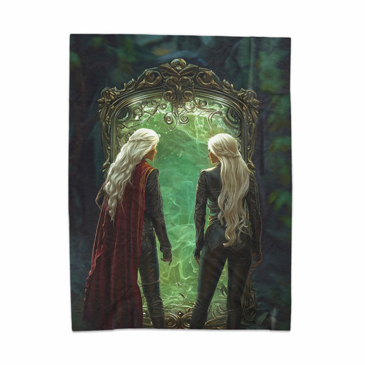 Enigmatic Fantasy Scene with Two Figures Poster
