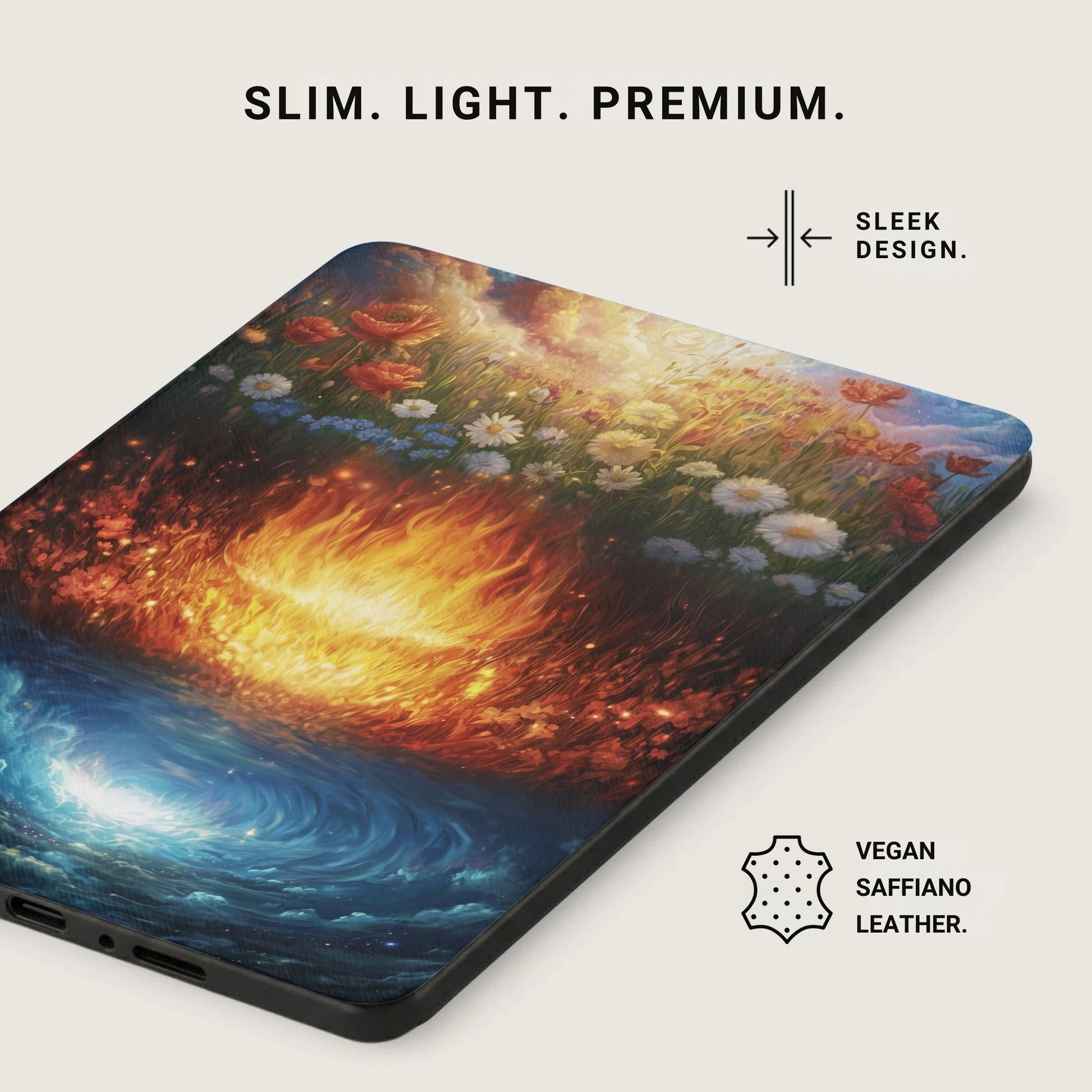 Slim Light Premium Elemental Fire Water Floral Design product type