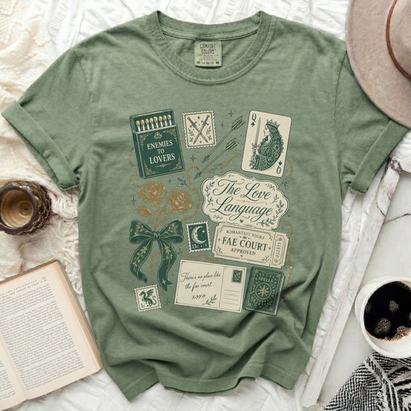 Romantasy Fae Court Tee in Moss