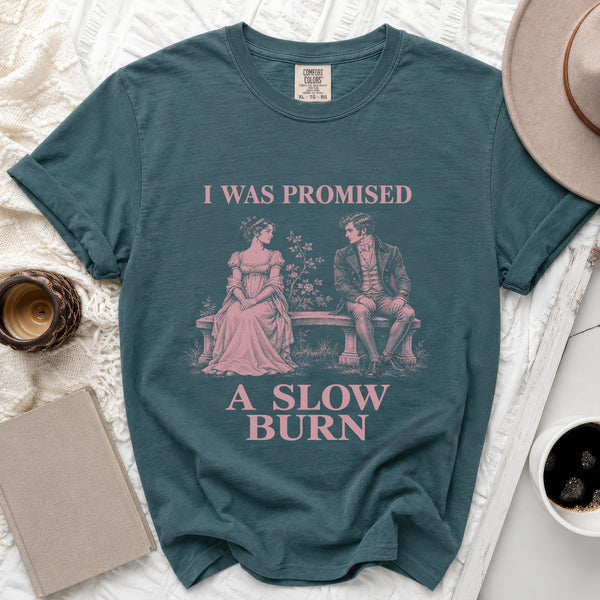 Slow Burn Romance Tee in Blue Spruce