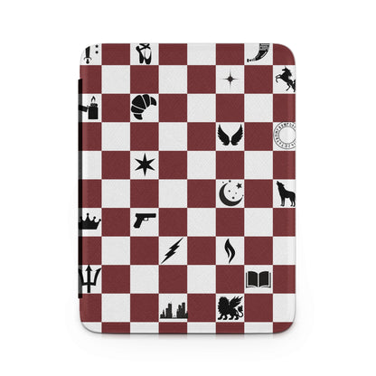 Eclectic Symbol Maroon White Checkerboard Design Icons product type