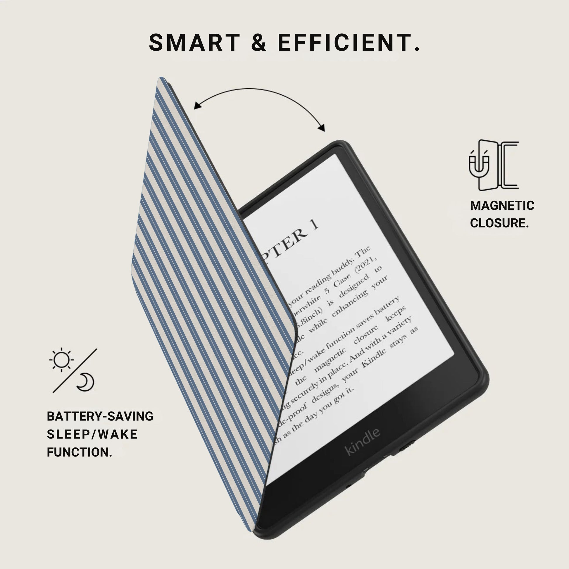 Smart & Efficient Kindle Case with Magnetic Closure