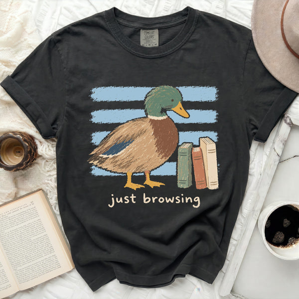 Just Browsing Duck Tee in Black