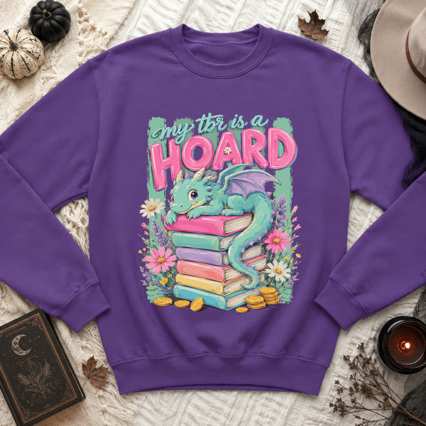 My TBR is a Hoard Dragon Sweatshirt in Purple