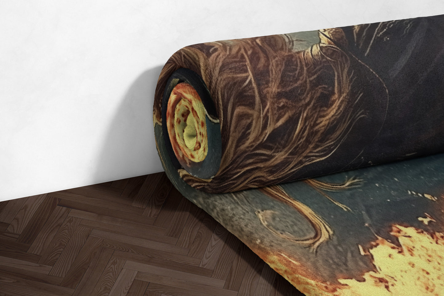 Epic Dragon Battle Printed Area Rug Product
