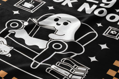 Cozy Ghost Reading Book Nook Design Blanket